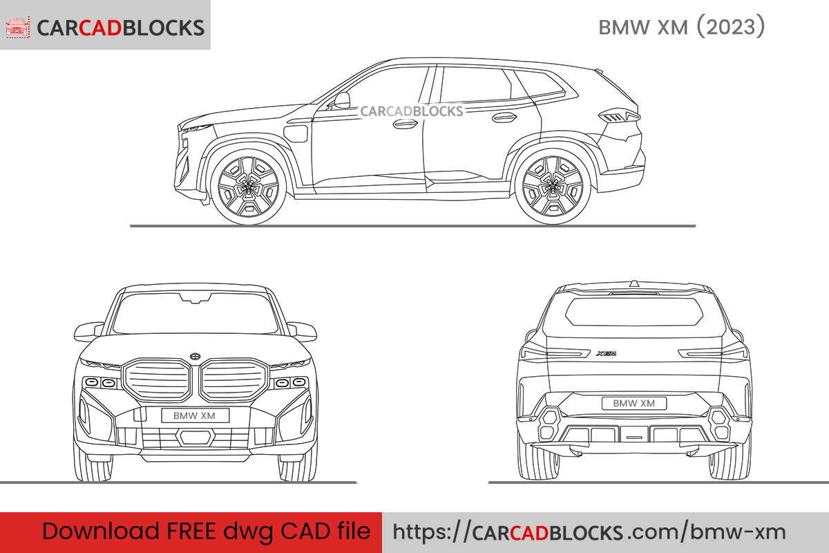 BMW XM CAD Block Free