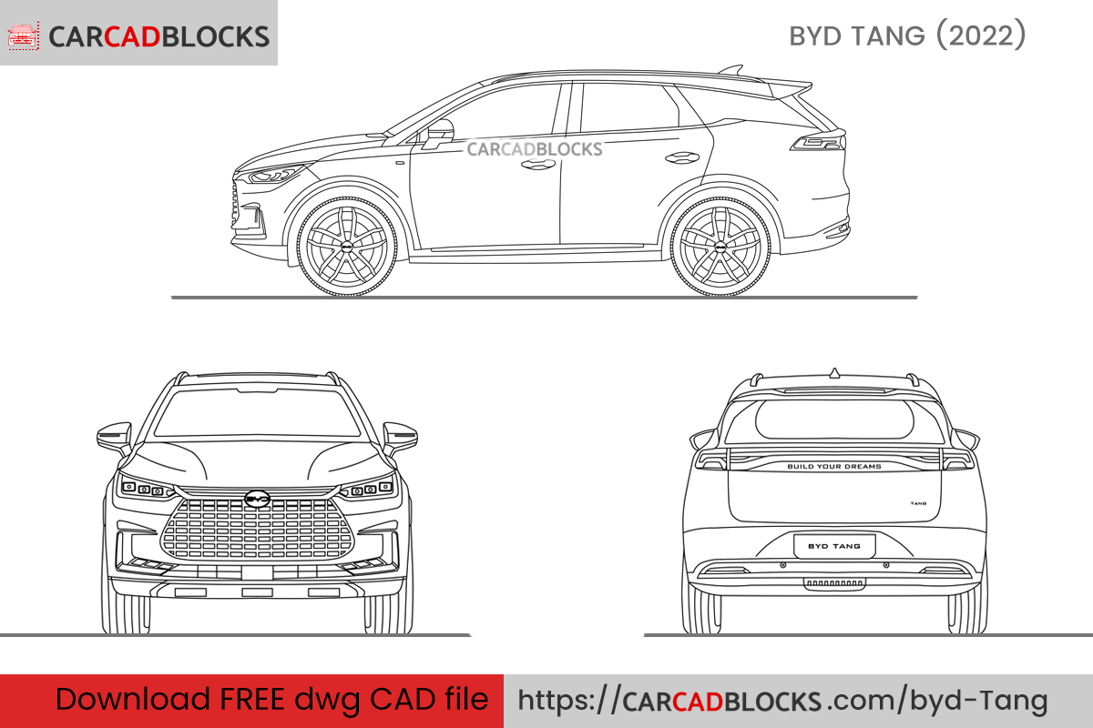 BYD Tang Free CAD block, DWG File