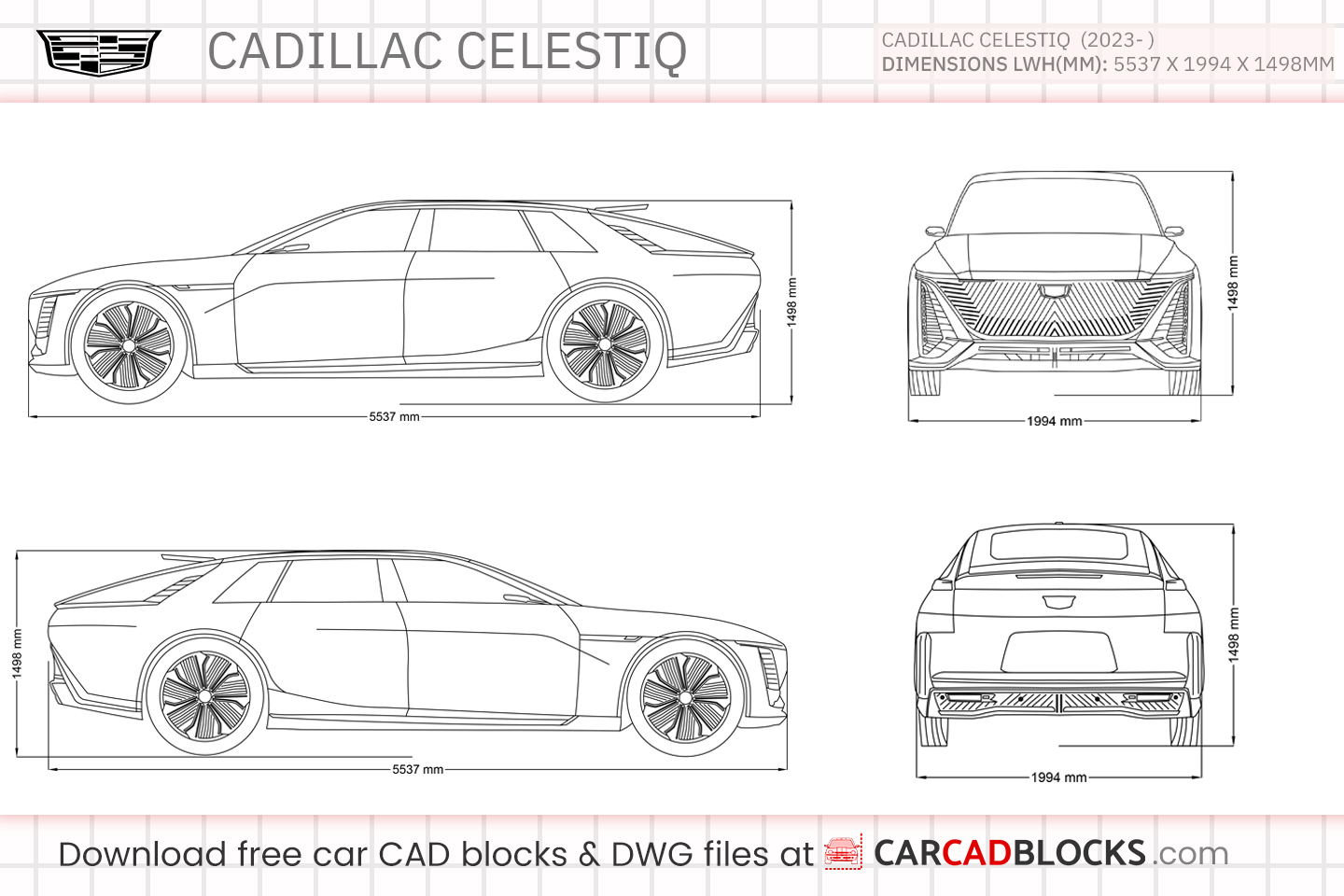 Cadillac Celestiq Free CAD block, DWG File