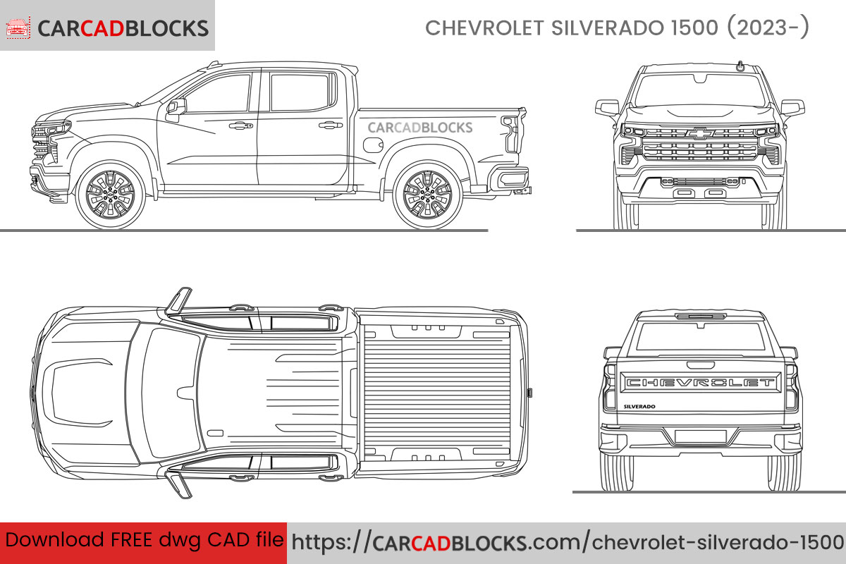 Chevrolet Silverado 1500 CAD Block Free