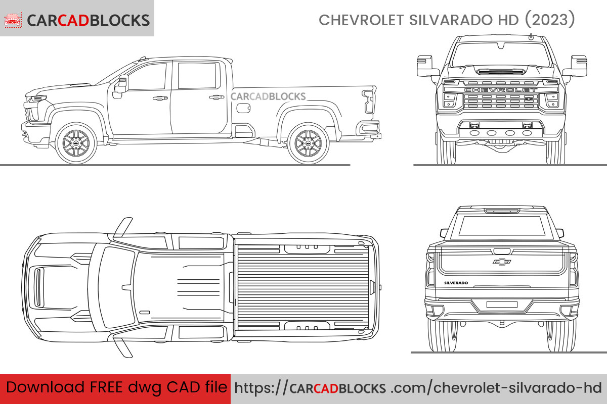 Chevrolet Silverado HD CAD Block Free