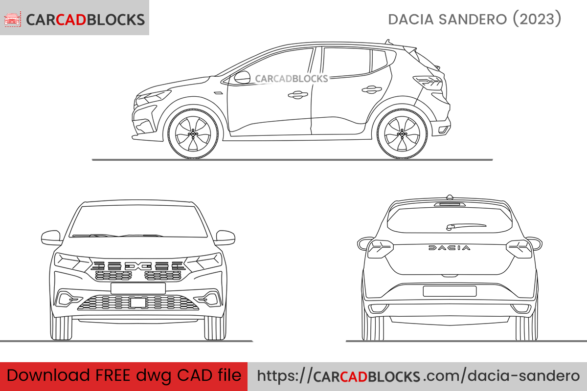 Dacia Sandero CAD Block Free