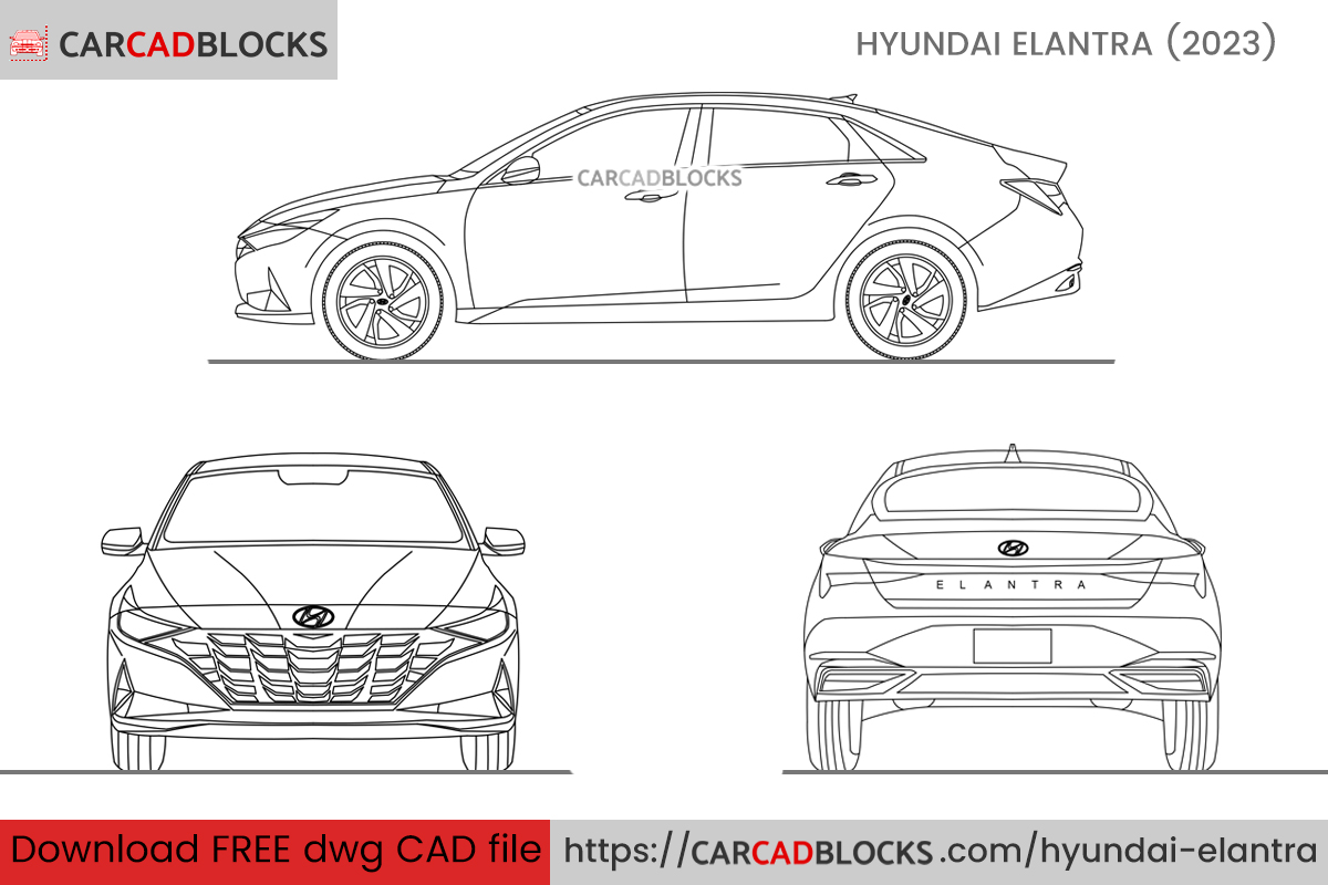 Hyundai Elantra CAD Block Free