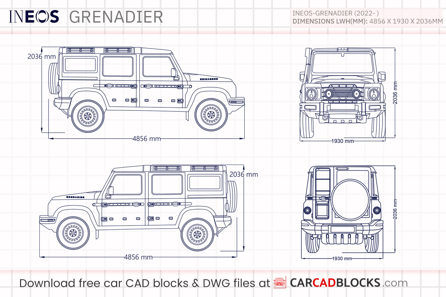 Ineos Grenadier Free CAD block, DWG File