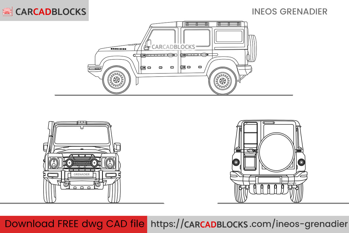 Ineos Grenadier Free CAD block, DWG File
