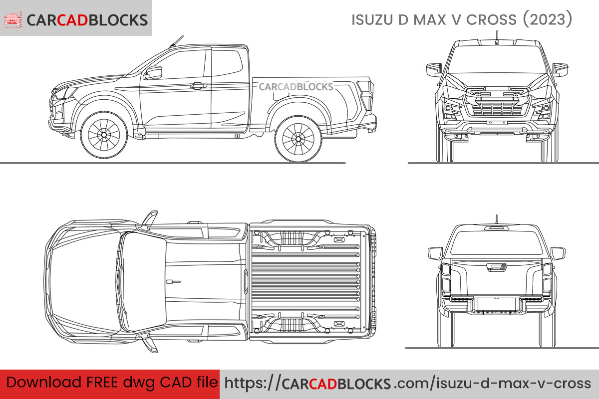 Isuzu D-Max V-Cross CAD Block Free