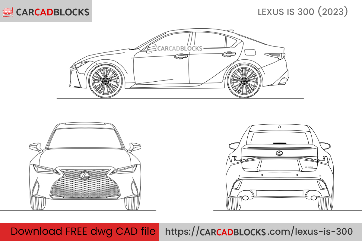 Lexus IS 300 CAD Block Free
