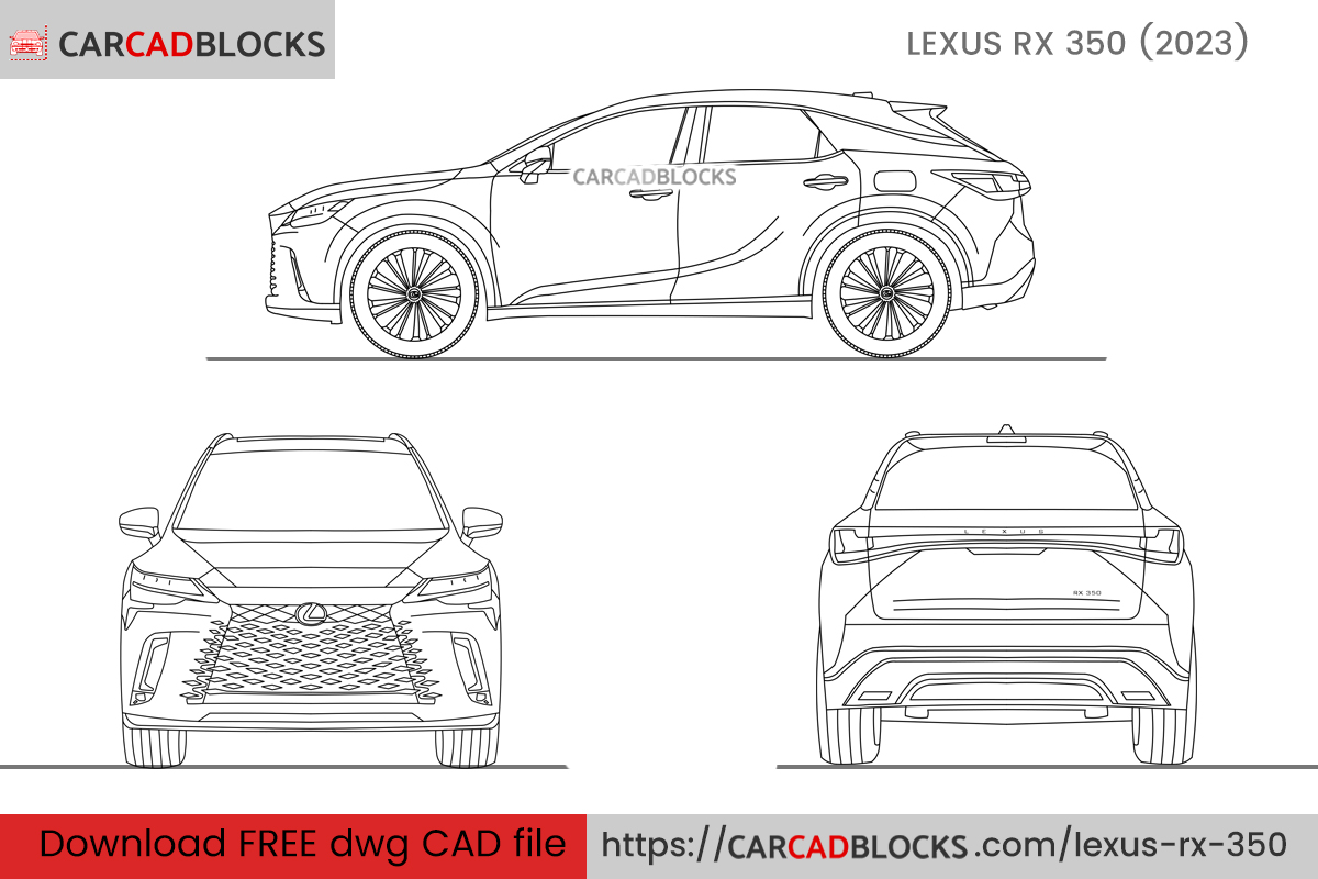 Lexus RX 350 CAD Block Free
