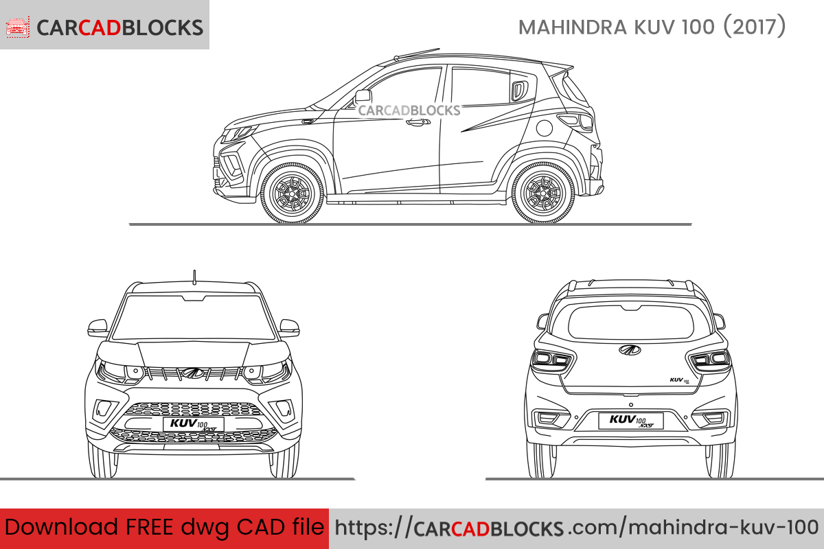 Mahindra KUV 100 CAD Block Free