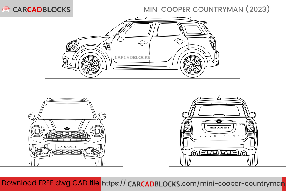 Mini Cooper Countryman CAD Block Free