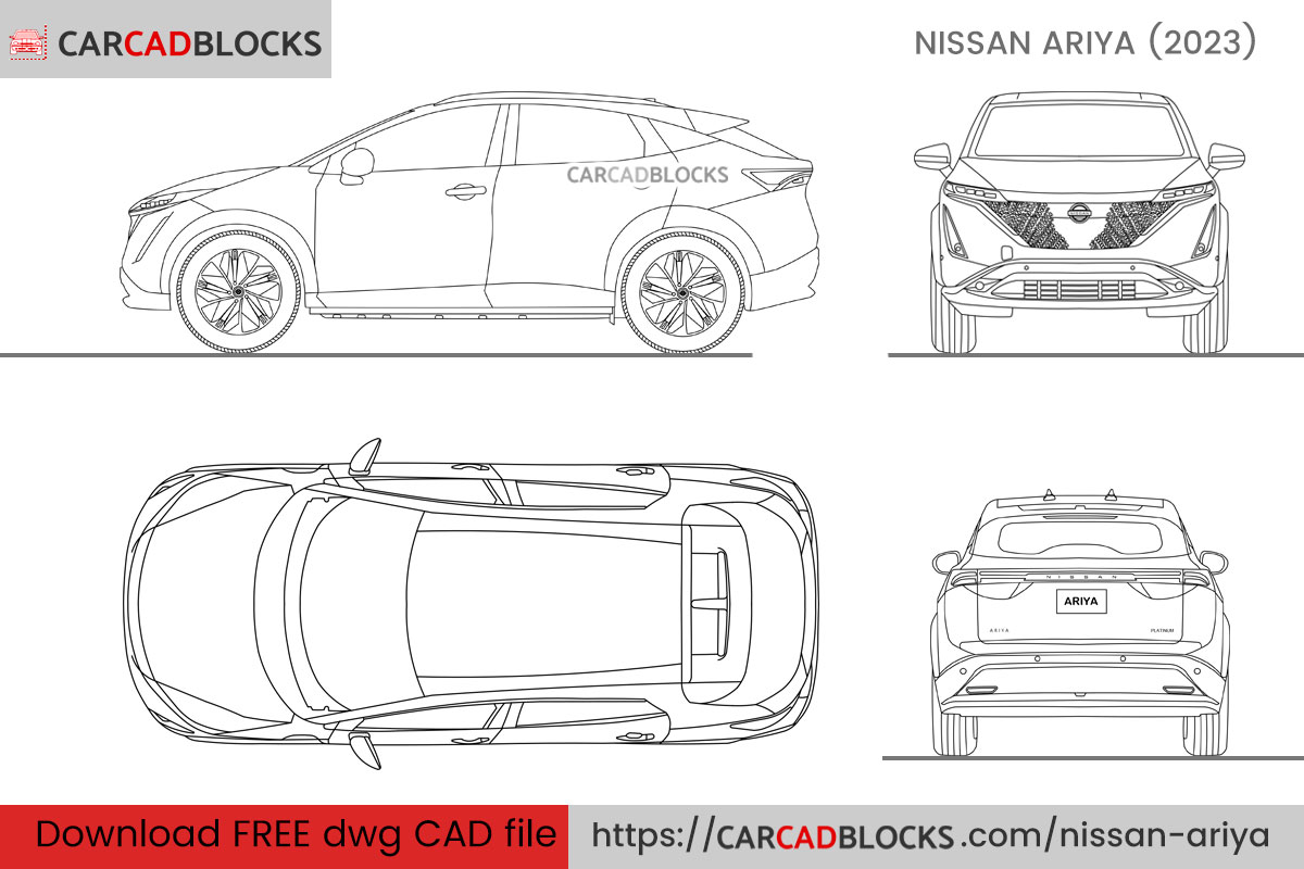 Nissan Ariya CAD Block Free