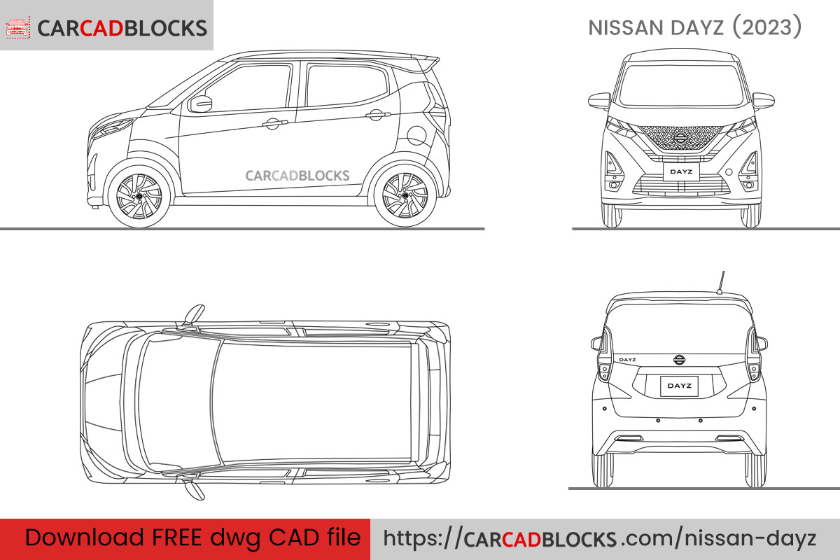 Nissan Dayz CAD Block Free
