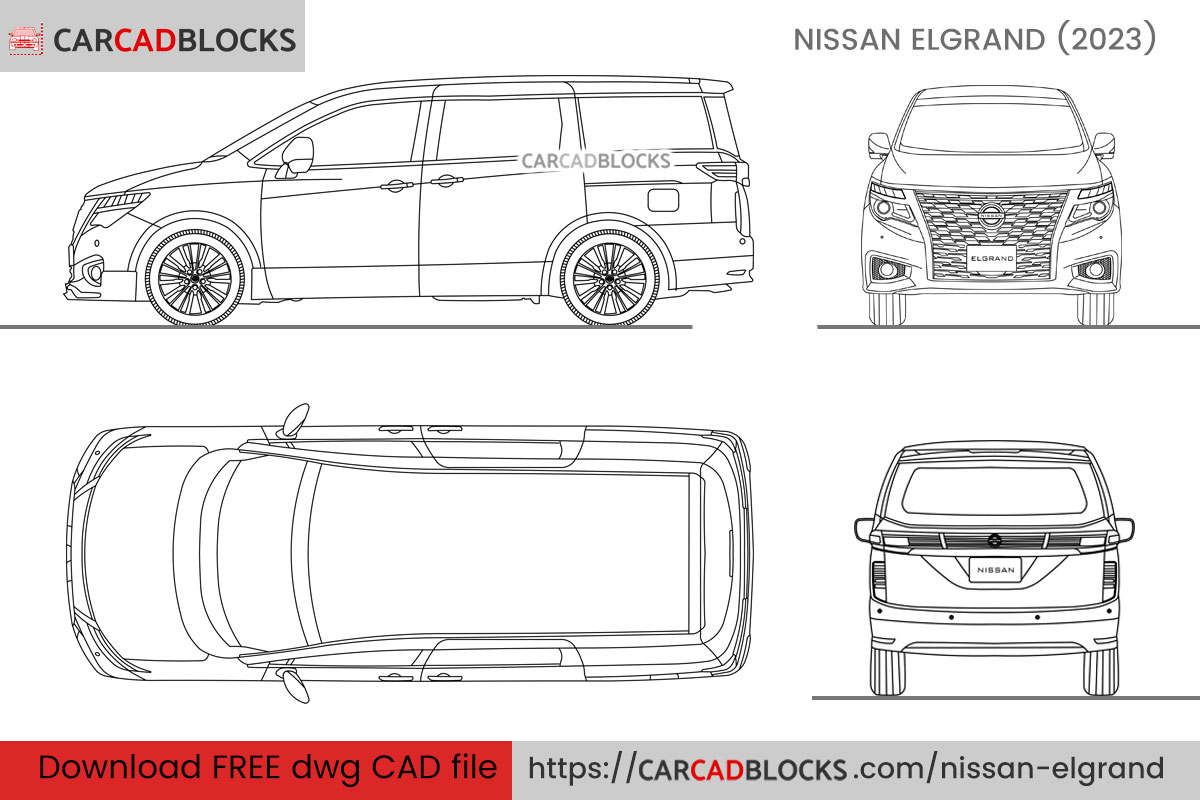 Nissan Elgrand CAD Block Free