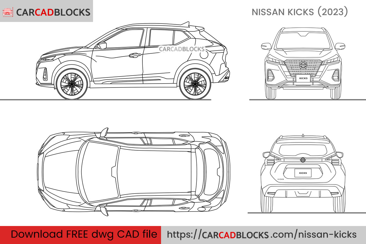 Nissan Kicks CAD Block Free