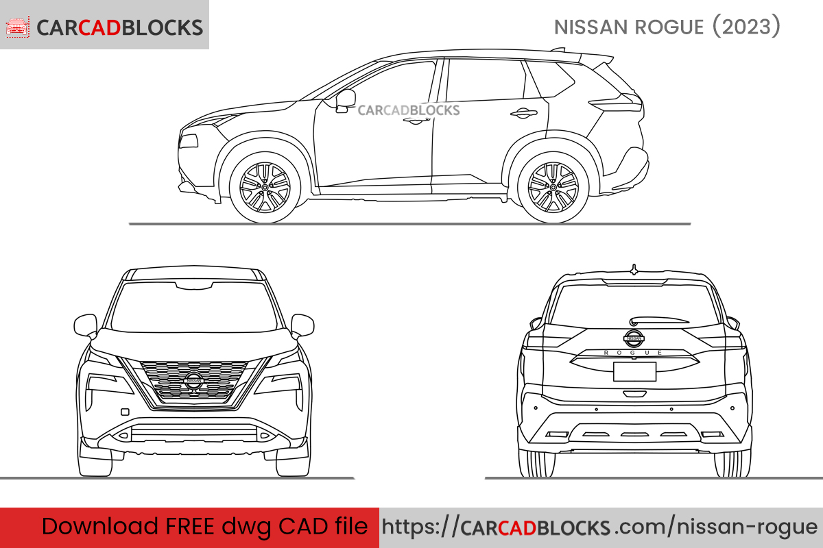 Nissan Rogue CAD Block Free