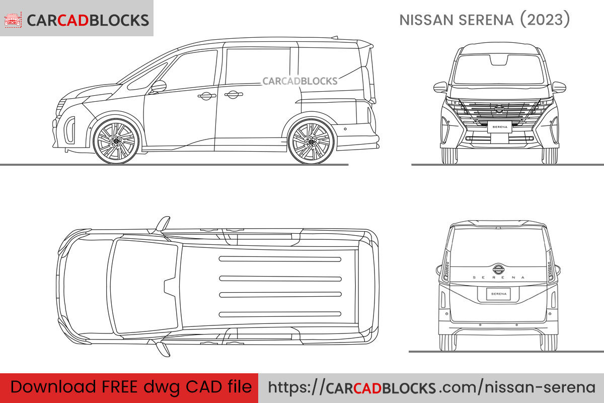 Nissan Serena CAD Block Free
