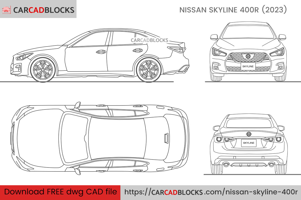 Nissan Skyline 400R CAD Block Free