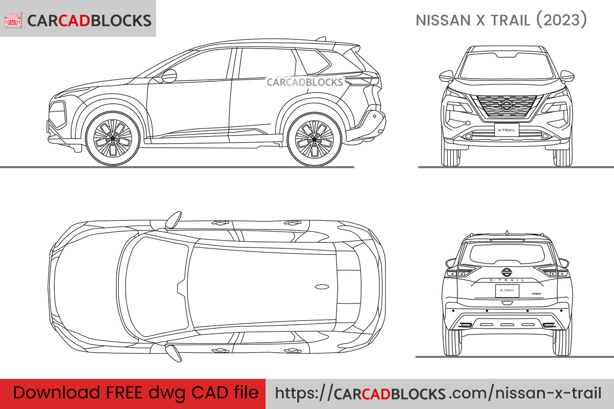 Nissan X-Trail CAD Block Free