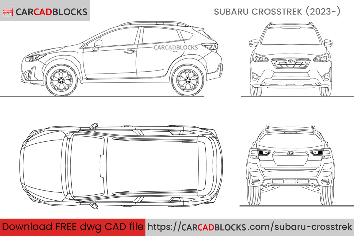Subaru Crosstrek CAD Block Free