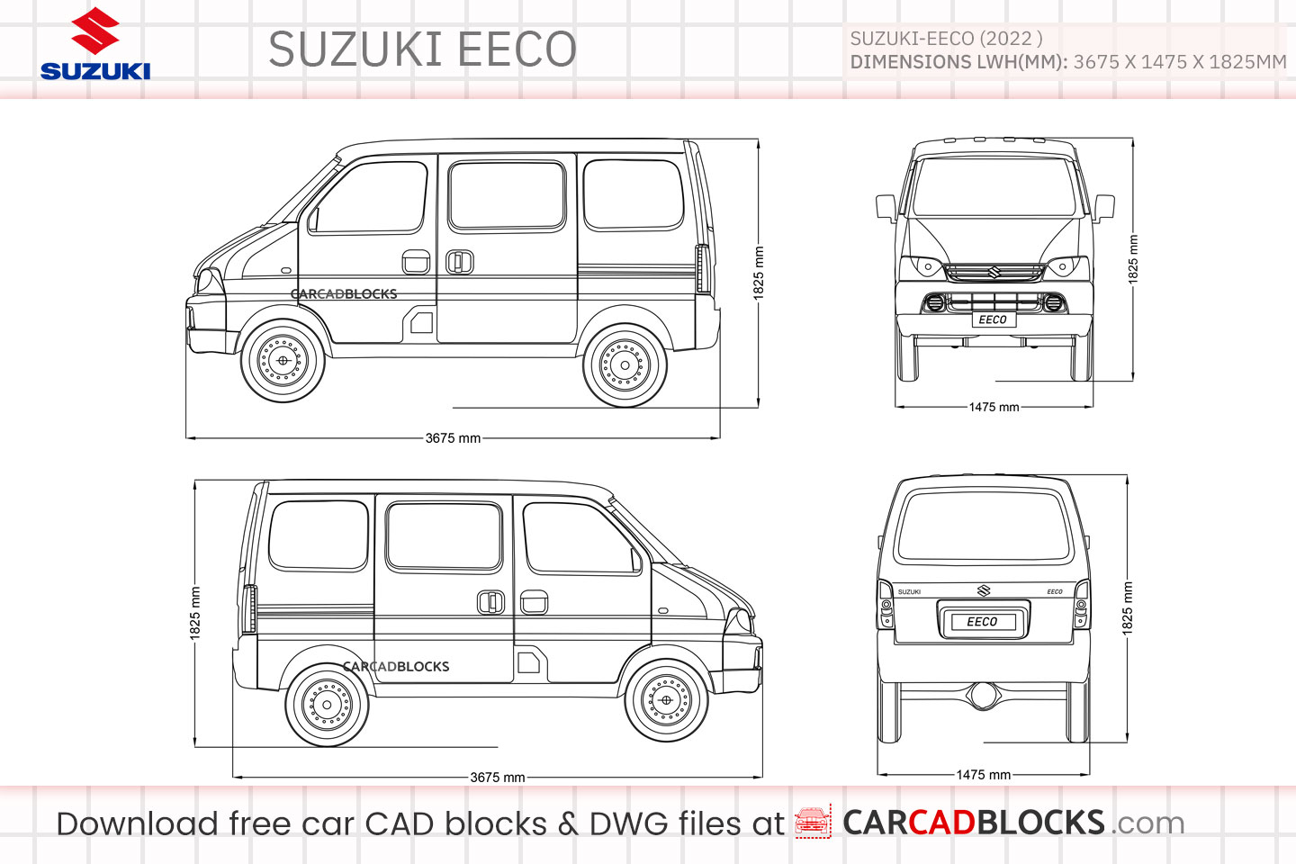 Suzuki EECO Free CAD block, DWG File