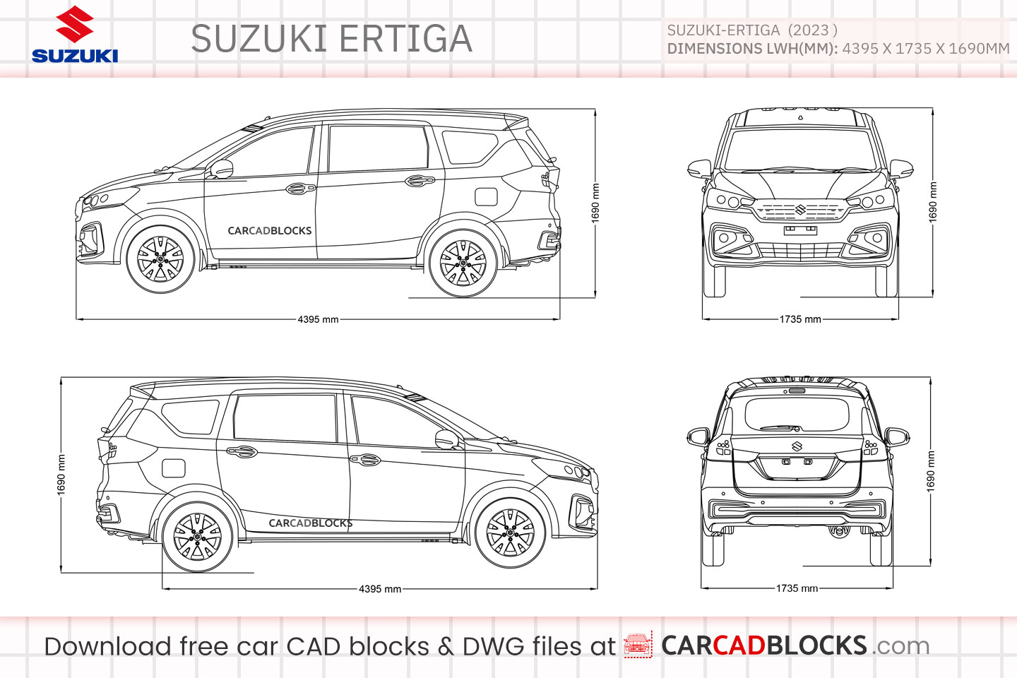 Suzuki Ertiga Free CAD block, DWG File