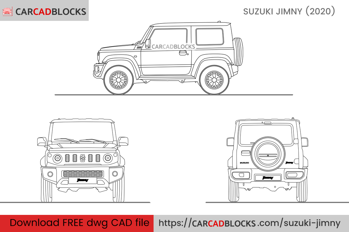 Suzuki Jimny Free CAD block, DWG File