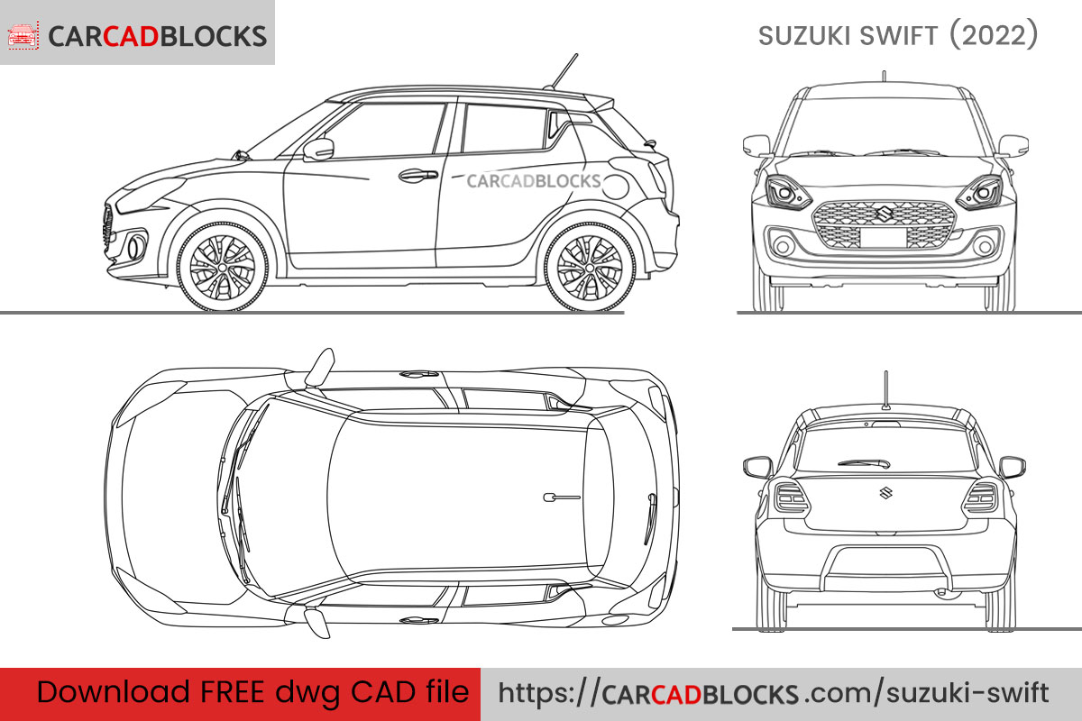 Suzuki Swift CAD Block Free