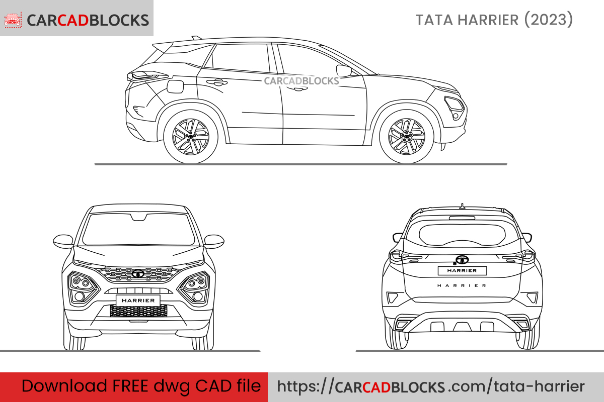Tata Harrier CAD Block Free