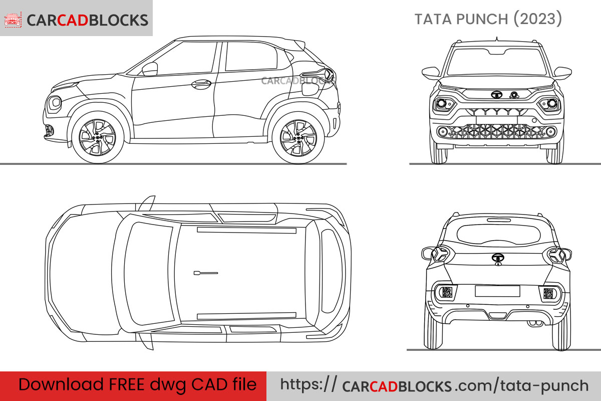 Tata Punch CAD Block Free