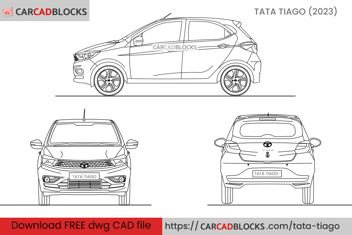 Tata Tiago Free CAD block, DWG File