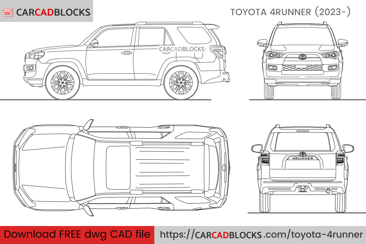 Toyota 4runner CAD Block Free