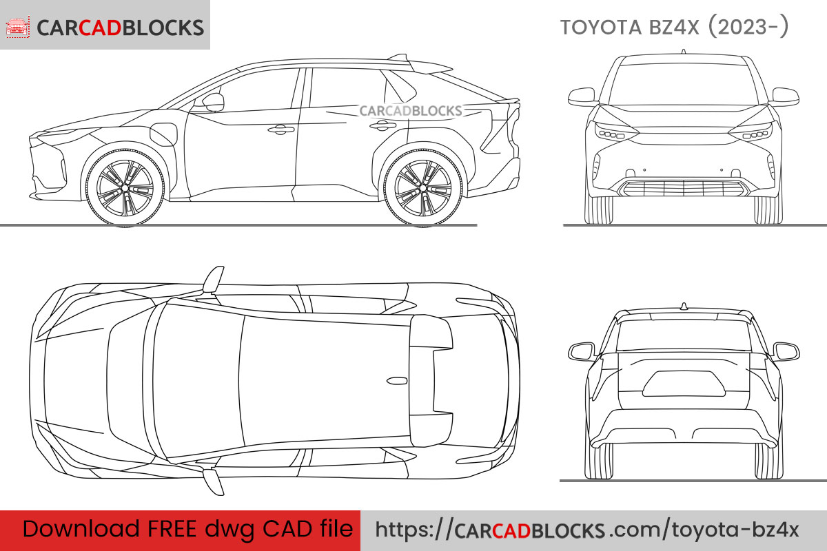 Toyota bZ4X CAD Block Free