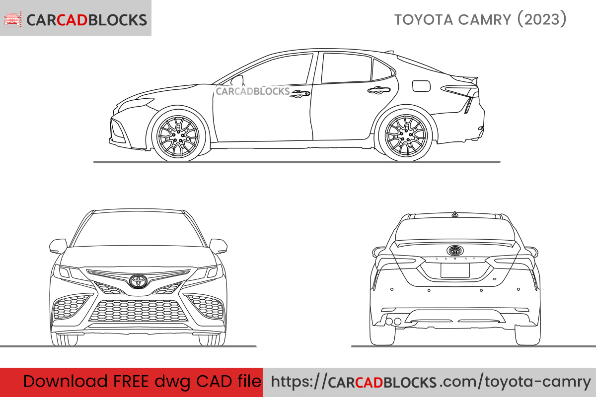 Toyota Camry CAD Block Free