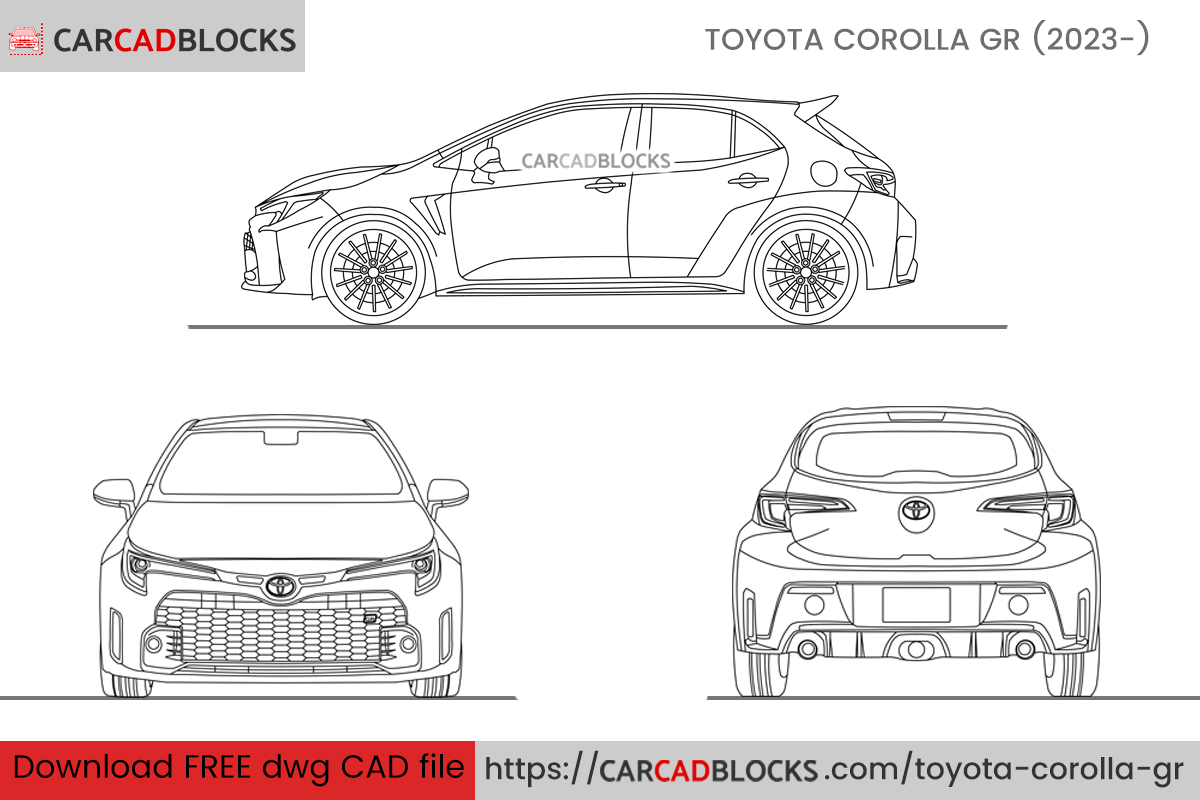 Toyota Corolla GR CAD Block Free
