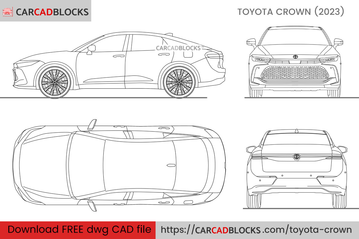 Toyota Crown CAD Block Free