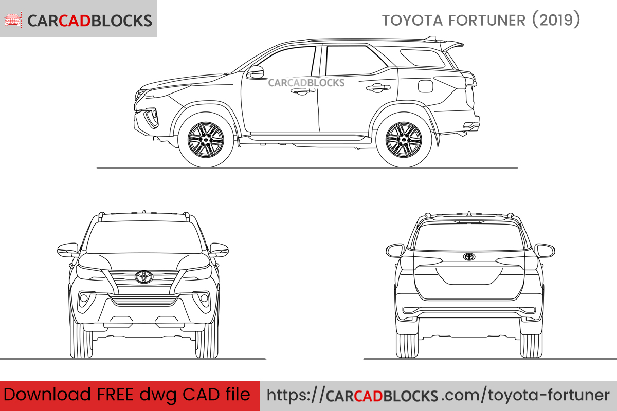 Toyota Fortuner CAD Block Free