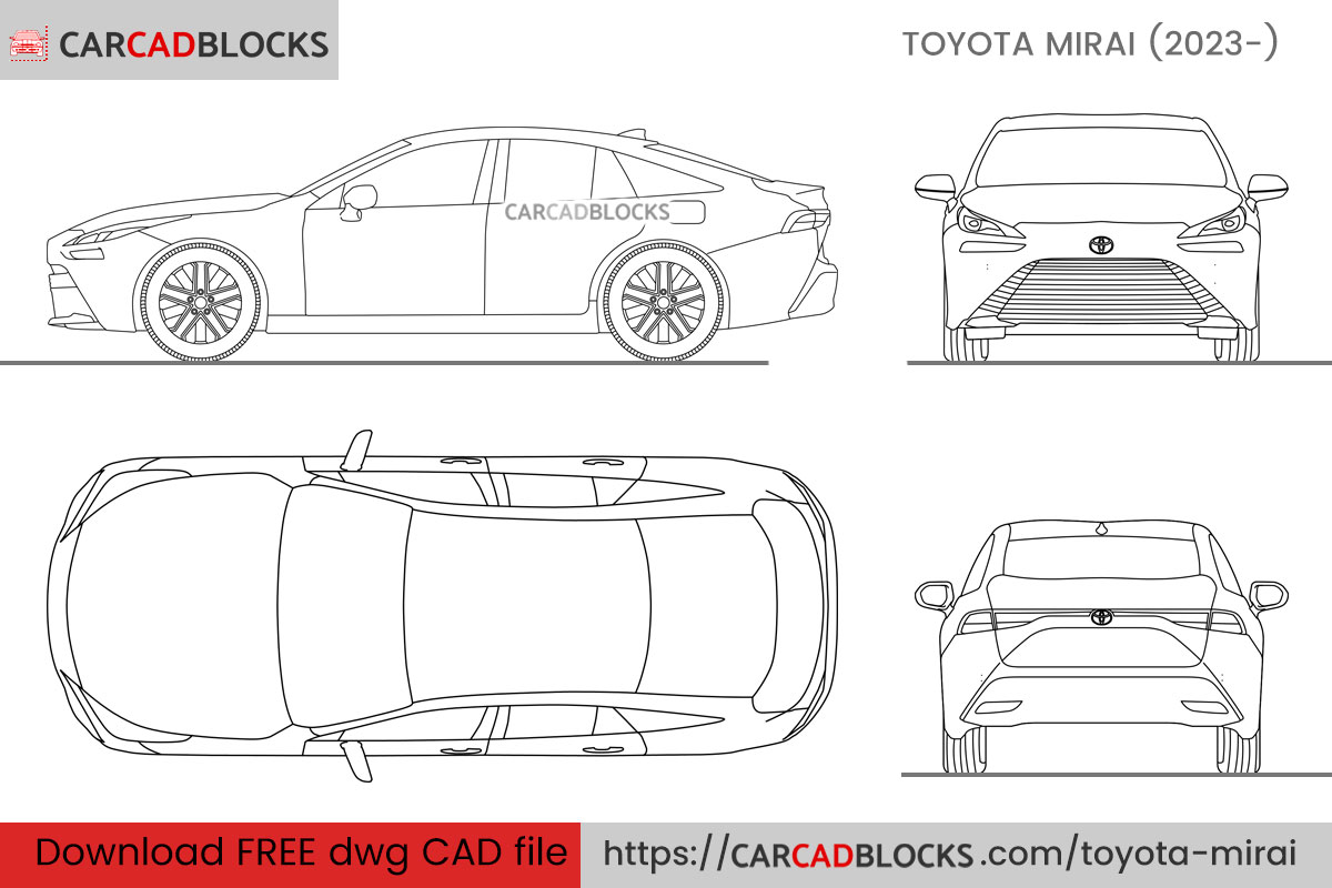 Toyota Mirai CAD Block Free