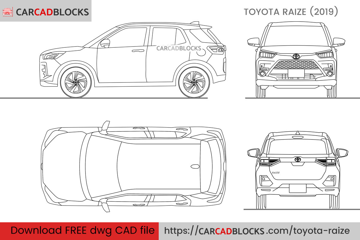 Toyota Raize Free CAD block, DWG File