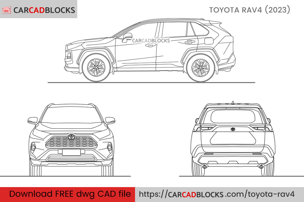 Toyota RAV4 Free CAD block, DWG File