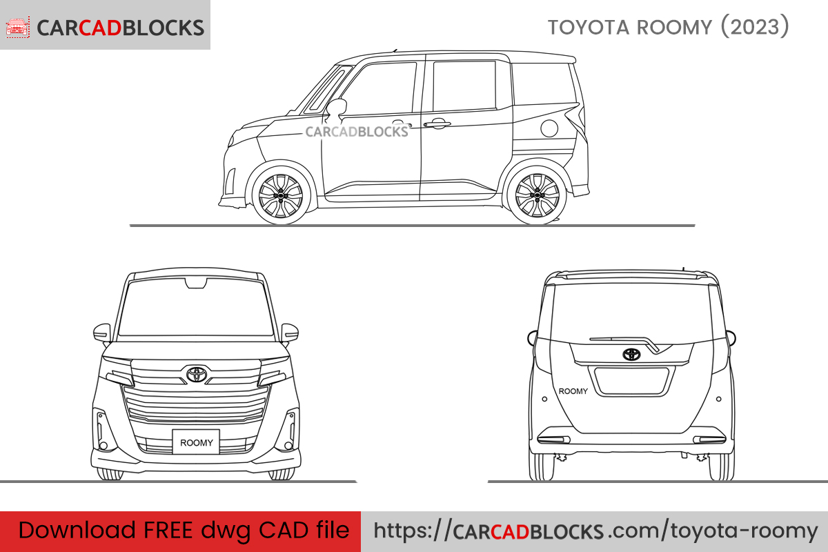 Toyota Roomy CAD Block Free