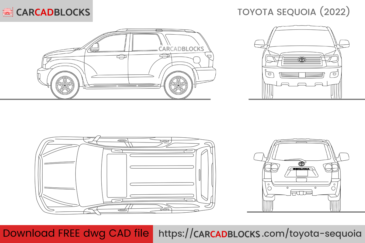 Toyota Sequoia CAD Block Free