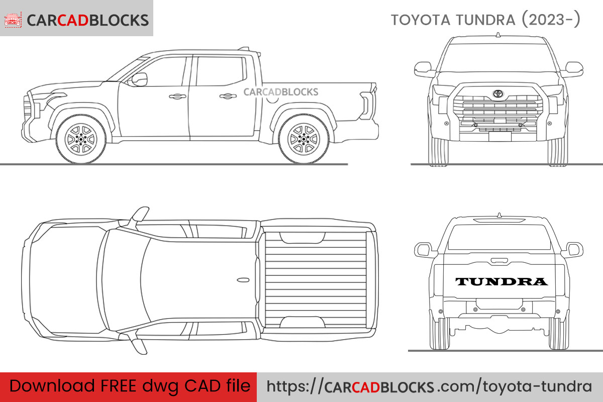 Toyota Tundra Free CAD block, DWG File