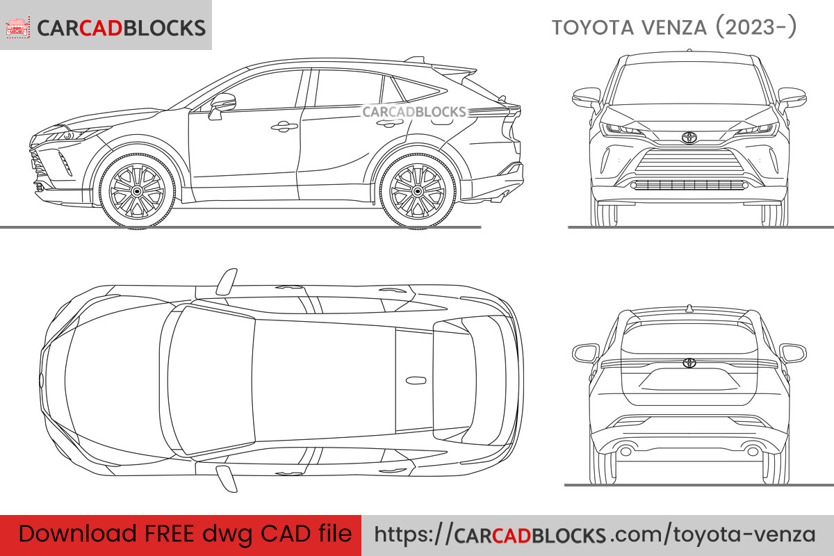 Toyota Venza CAD Block Free