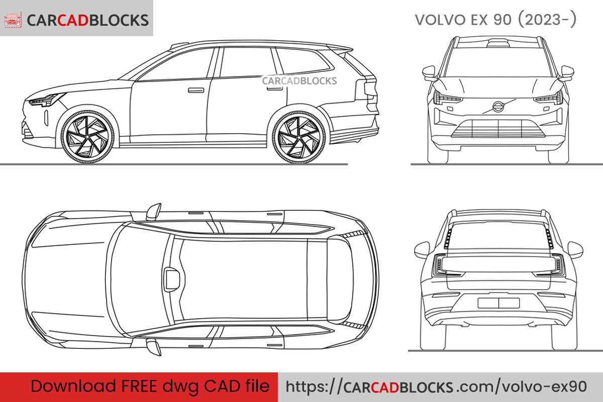 Volvo EX90 CAD Block Free