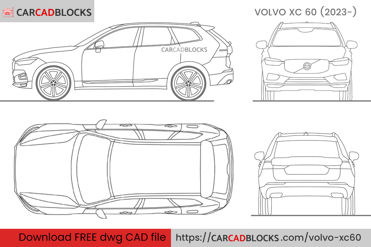 Volvo XC60 CAD Block Free