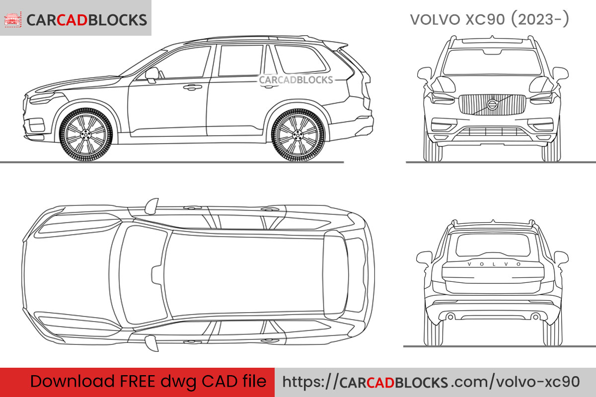 Volvo XC90 CAD Block Free